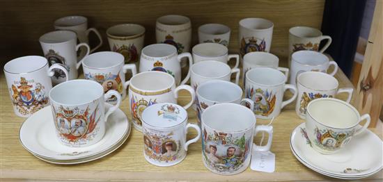 A collection of Royal commemorative ceramics